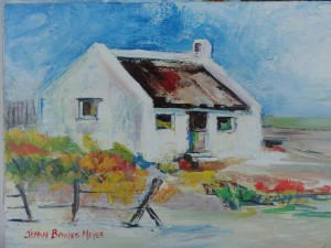 Jenny Bowes Meyer Painting - Fishermans Cottage