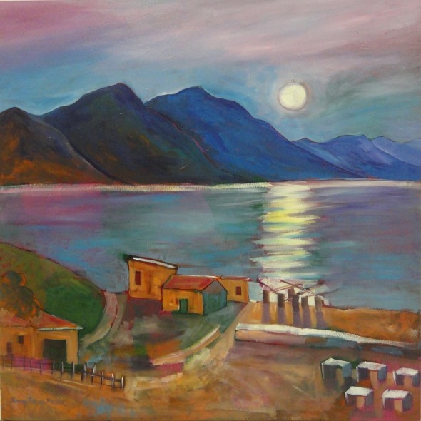 Old Harbour Moonrise 1