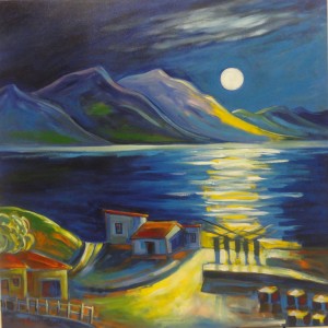 Jenny Bowes Meyer Painting - Old Harbour 2